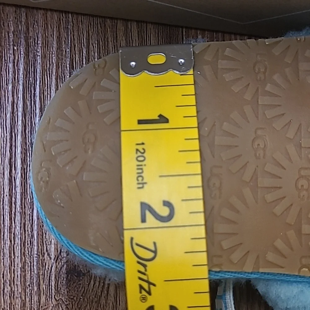 UGG Kids Fluffy Aqua‎ Sandals used good condition.